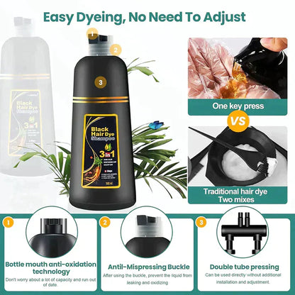 Vivolux | BLACK HAIR DYE SHAMPOO (AYURVEDIC NO SIDE EFFECT)