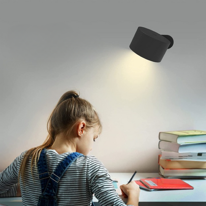 Vivolux | LED Wandleuchten, Wandmontierte Lampen mit wiederaufladbarem batteriebetriebenem 3 Farbtemperaturen & 3 Helligkeitsstufen 360° drehbare magnetische Kugel, kabellose Wandleuchten für Studium Lesen Nachttisch