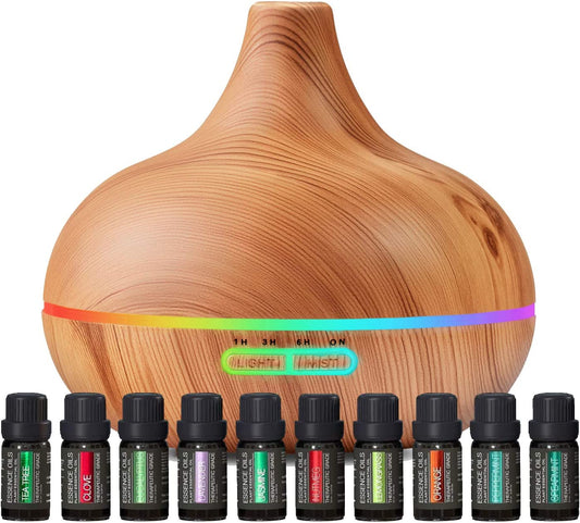 Vivolux | Ultraschall-Diffusor & Top 10 ätherische Öle - 400ml Diffusor