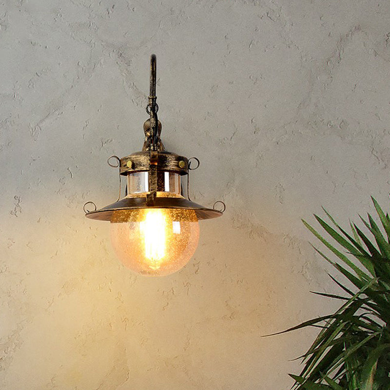 Vivolux | Ball Klare Waterglas Wandlicht Armatuur Klassiek 1 Kop Eetkamer Wandlamp in Messing met Zeemeerminarm