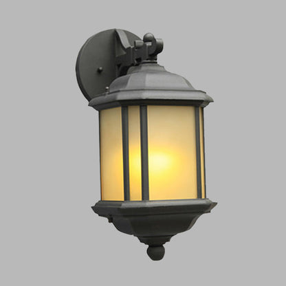 Vivolux | Cuboid Tan Glas Wand Sconces Beleuchtung Land 1-Kopf Ecke Wandmontage Lampe in Schwarz mit abnehmbarem Boden