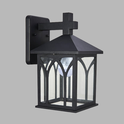 Vivolux | Farmhouse Cuboid Wandlamp 1 Bulb Helder Glas Wandlamp Sconces in Zwart met Open Onderkant