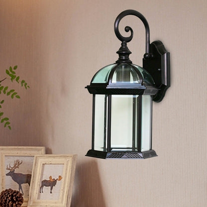 Vivolux | Vogelkooi Buitenwandgemonteerd Licht Ruraal Helder/Gehoord Glas 1-Kop Zwart/Bronzen Afwerking Wandlamp
