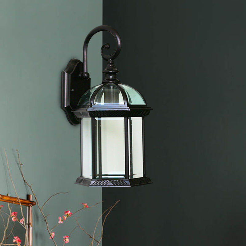 Vivolux | Vogelkooi Buitenwandgemonteerd Licht Ruraal Helder/Gehoord Glas 1-Kop Zwart/Bronzen Afwerking Wandlamp