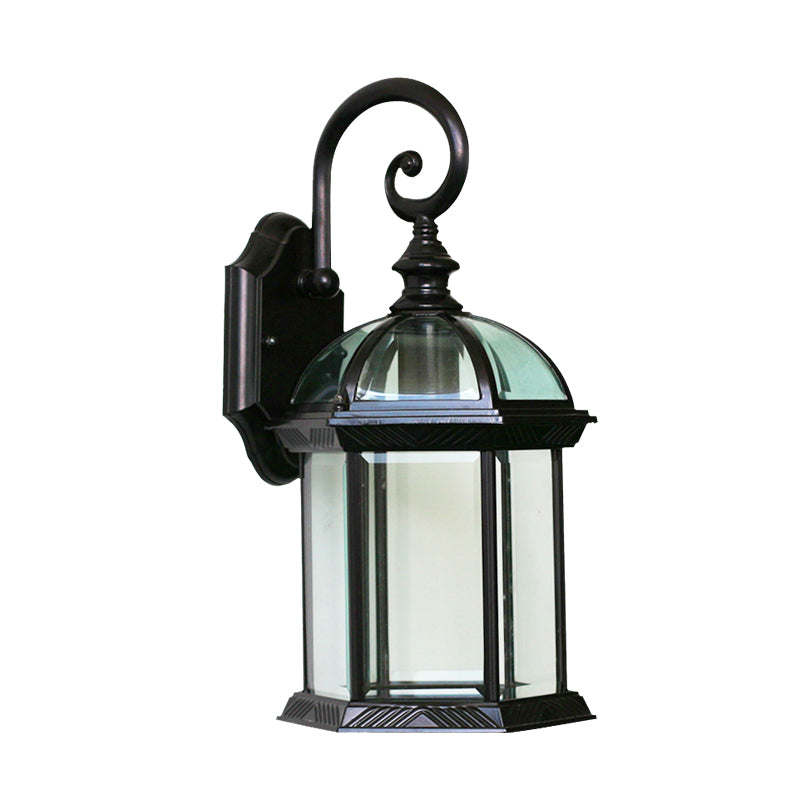 Vivolux | Vogelkooi Buitenwandgemonteerd Licht Ruraal Helder/Gehoord Glas 1-Kop Zwart/Bronzen Afwerking Wandlamp