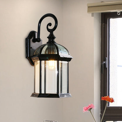 Vivolux | Vogelkooi Buitenwandgemonteerd Licht Ruraal Helder/Gehoord Glas 1-Kop Zwart/Bronzen Afwerking Wandlamp