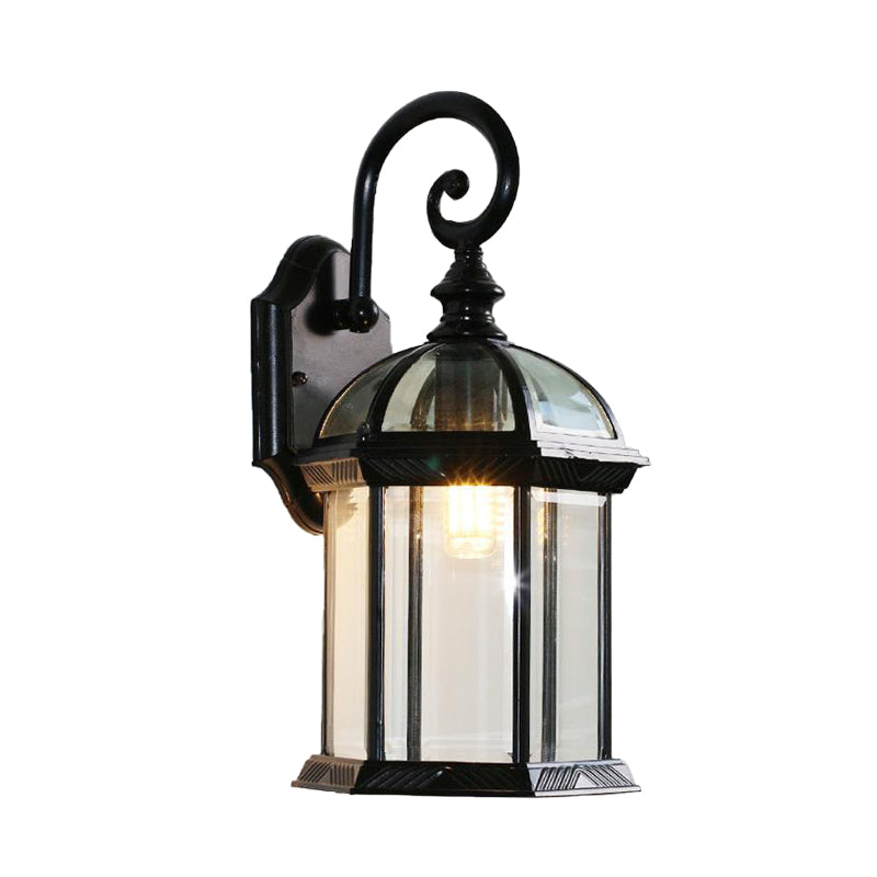 Vivolux | Vogelkooi Buitenwandgemonteerd Licht Ruraal Helder/Gehoord Glas 1-Kop Zwart/Bronzen Afwerking Wandlamp