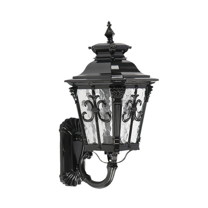 Vivolux | Pijl Bloem Buiten Wandmontage Licht Landelijk Helder Waterglas 1 Licht Zwarte Wandlamp Sconces