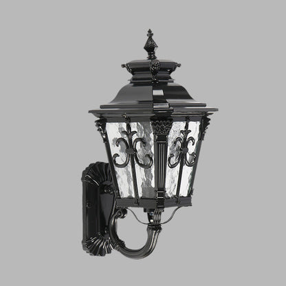 Vivolux | Pijl Bloem Buiten Wandmontage Licht Landelijk Helder Waterglas 1 Licht Zwarte Wandlamp Sconces