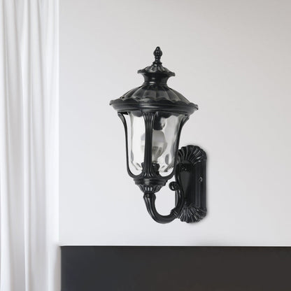 Vivolux | Rustieke Urn Wandlamp Sconces 1-Kop Aluminium Wandmontage Lamp in Zwart/Bronze met Waterglas Shade voor Gang