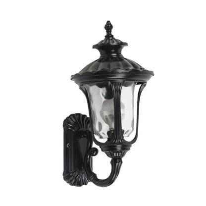 Vivolux | Rustieke Urn Wandlamp Sconces 1-Kop Aluminium Wandmontage Lamp in Zwart/Bronze met Waterglas Shade voor Gang