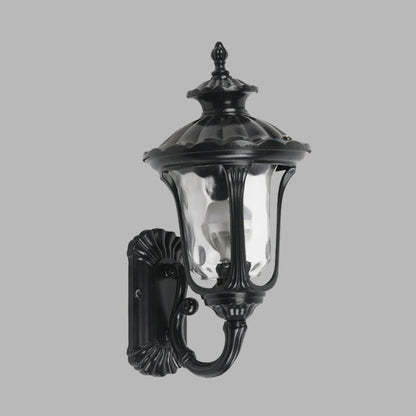 Vivolux | Rustieke Urn Wandlamp Sconces 1-Kop Aluminium Wandmontage Lamp in Zwart/Bronze met Waterglas Shade voor Gang