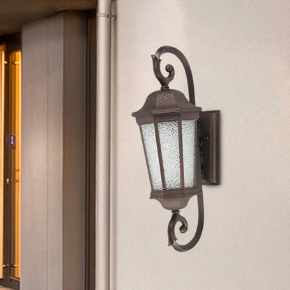 Vivolux | 1 Flamme Wandleuchte Rustikal Aniswasser Glas Wandmontage Lampe Leuchte in Dunkelkaffee