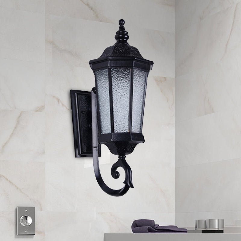 Vivolux | 1-Light Verum Wandlamp Verlichting Land Waterglas Zwarte Afwerking Wandmontage Armatuur