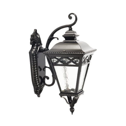 Vivolux | 1 Licht Conische Wandverlichting Ideeën Lodges Zwarte Afwerking Duidelijk Waterglas Wandlamp