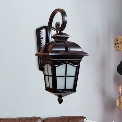 Vivolux | 1-Licht Gedraaide Arm Wandlamp Boerderij Zwart/Goud Aluminium Muur Gemonteerd Licht voor Courtyard