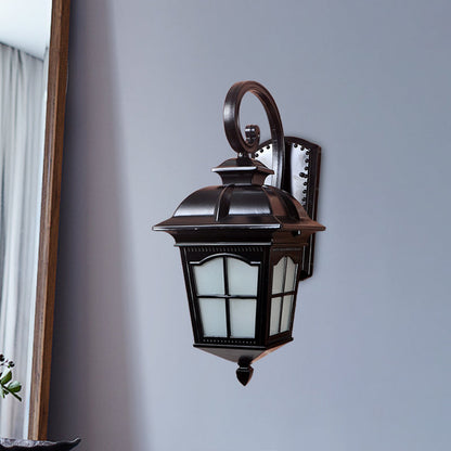 Vivolux | 1-Licht Gedraaide Arm Wandlamp Boerderij Zwart/Goud Aluminium Muur Gemonteerd Licht voor Courtyard