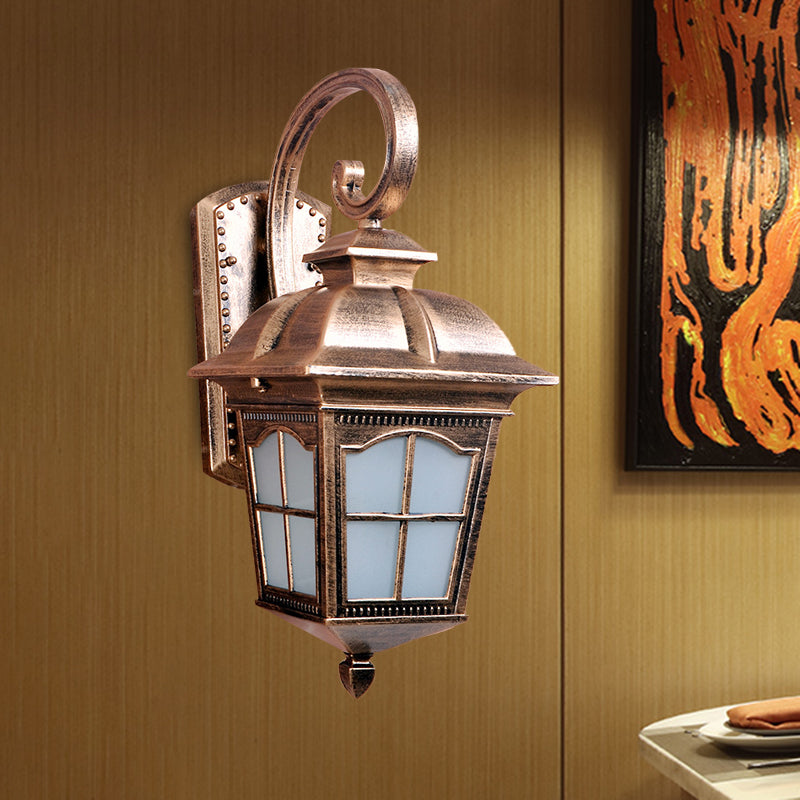 Vivolux | 1-Licht Gedraaide Arm Wandlamp Boerderij Zwart/Goud Aluminium Muur Gemonteerd Licht voor Courtyard