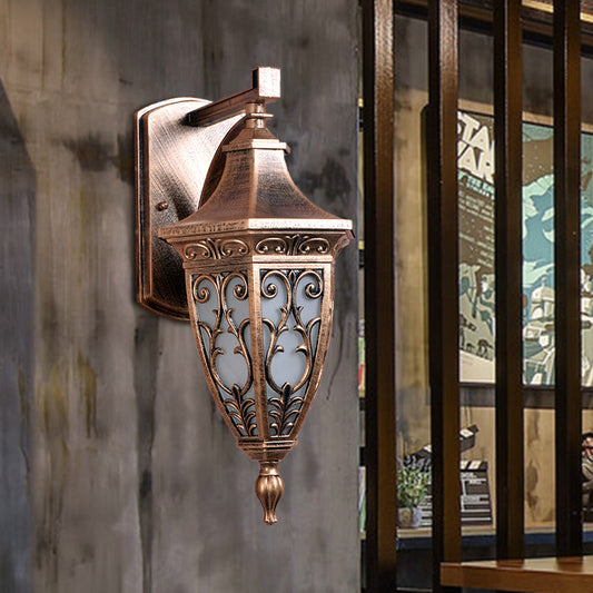 Vivolux | Aluminium Rost Sconces Beleuchtung Urn-Form 1-Licht Landhaus Wandlampe Leuchte