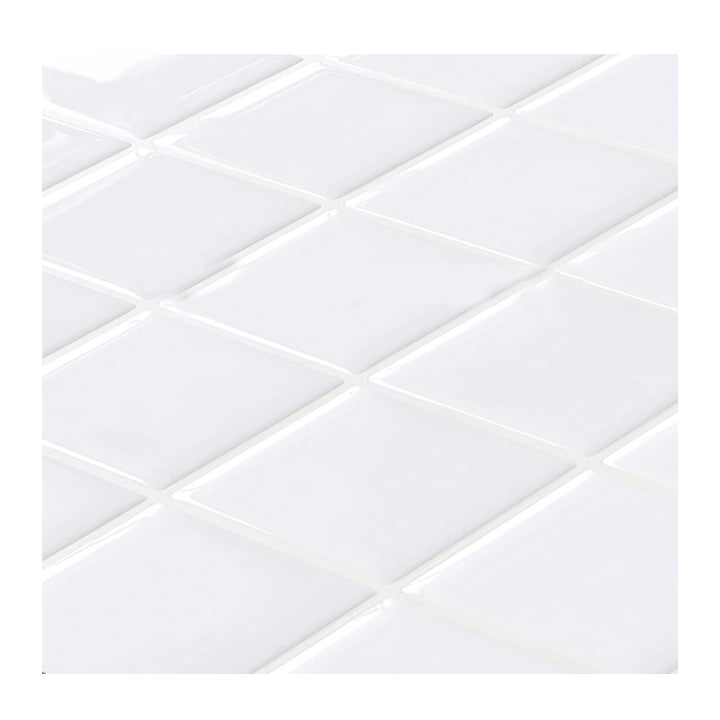 Vivolux | Weiße Mosaik Peel & Stick Fliese Wasserfeste Küchenrückwand Tapete