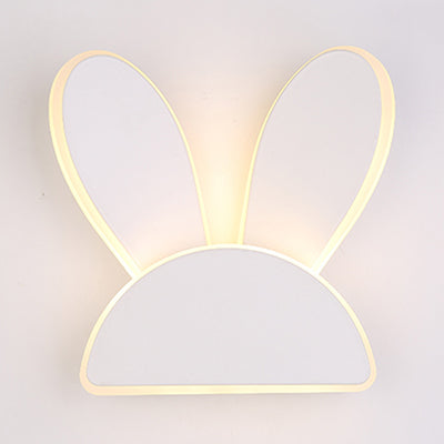 Vivolux | Witte Afwerking Konijn Wandlamp Dier Schattig Acryl LED Wandlamp voor Gang Kinder slaapkamer