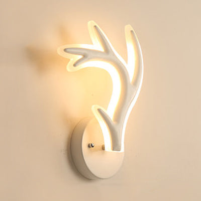 Vivolux | Reh Horn LED Wandlampe Tier Stil Acryl Wandlampe in Weiß für Erwachsene Kinder Schlafzimmer
