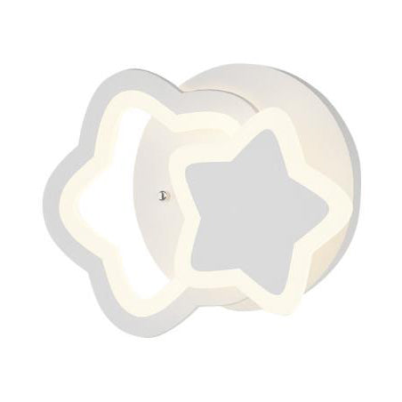 Vivolux | Weiße Acryl-Wandmontageleuchte Moderne integrierte LED-Indoor-Wandleuchten für Kinder