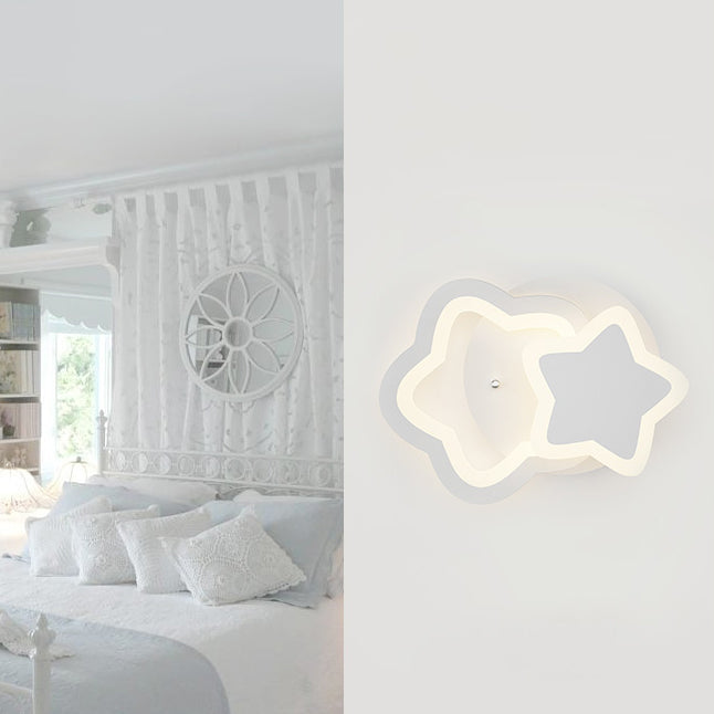 Vivolux | Weiße Acryl-Wandmontageleuchte Moderne integrierte LED-Indoor-Wandleuchten für Kinder