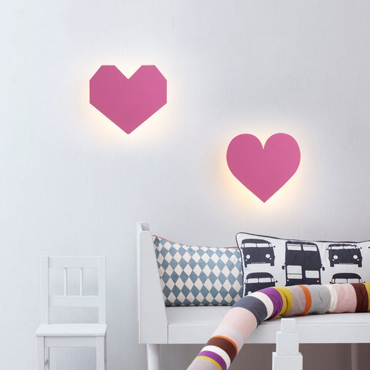 Vivolux | Rosa Finish Herz Wandbeleuchtung Schöne Holz LED Wandleuchte für das Schlafzimmer von Mädchen Flur