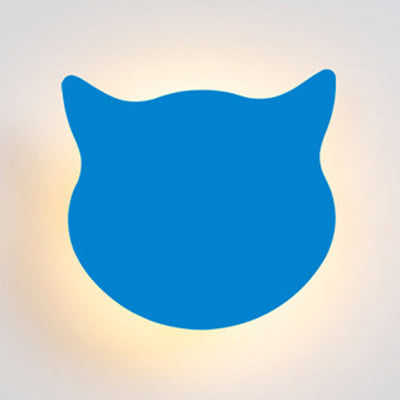 Vivolux | Dier Kat Hoofd Wandlamp Hout LED Wandlamp Licht in Snoepkleuren voor Kinderkamer