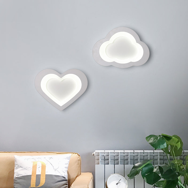 Vivolux | Integrierte LED-Cartoon-Wandmontage-Leuchte Moderne einfache Acryl-Wandbeleuchtung in Weiß