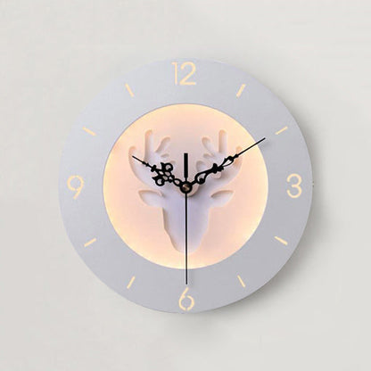 Vivolux | Witte Klok Led Wandverlichting Moderne Acryl en Metaal Wandmontage voor Kinderen