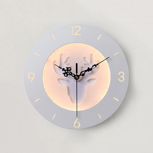 Vivolux | Witte Klok Led Wandverlichting Moderne Acryl en Metaal Wandmontage voor Kinderen