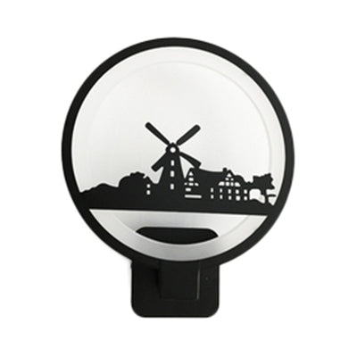 Vivolux | Kreative Lebendige Muster Wandbeleuchtung Metall Schwarz LED Wandlampe für Kinderzimmer Esszimmer