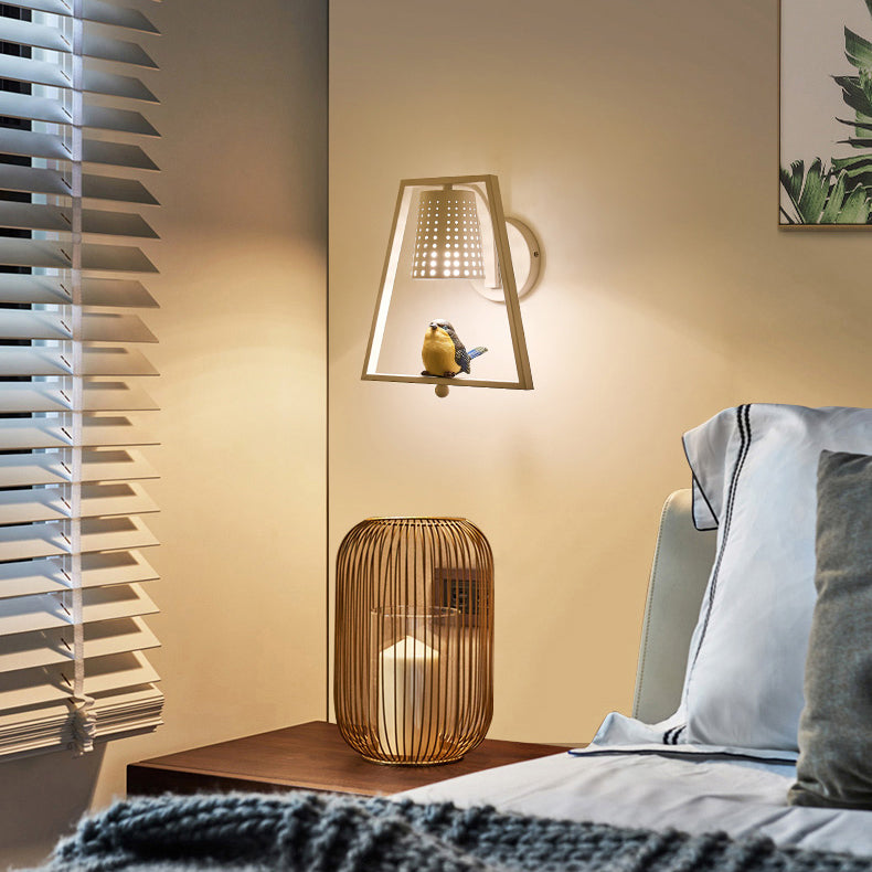 Vivolux | Kinderzimmer Coolie Shade Wandleuchte Metall 1 Licht Kinder Wandlicht mit süßem Vogel