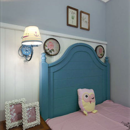 Vivolux | Nautische Ruder Wandleuchte mit Schiff & Anker Metall 1 Kopf Wandlampe für Kinderzimmer