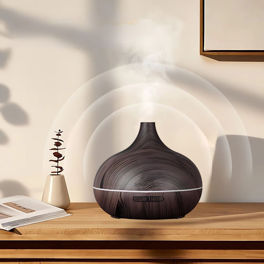 Vivolux | Aroma Diffuser Holzmaserung Luftbefeuchter für Zuhause