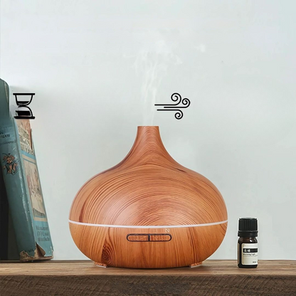 Vivolux | Aroma Diffuser Holzmaserung Luftbefeuchter für Zuhause