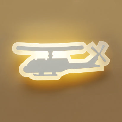 Vivolux | Acryl Schattig Patroon LED Wandlamp Baby Slaapkamer Trap Cartoon Wandverlichting in Wit