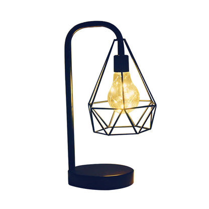 Vivolux | Druppel/Bal Kooi Plug In Tafel Lamp Moderne Stijl Zwarte LED Nachtkast Verlichting met Gooseneck Arm