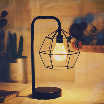 Vivolux | Druppel/Bal Kooi Plug In Tafel Lamp Moderne Stijl Zwarte LED Nachtkast Verlichting met Gooseneck Arm