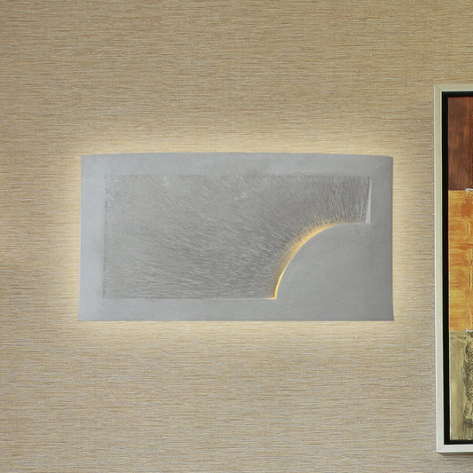 Vivolux | 1 Kop Wandmontage Licht Moderne Stijl Rechthoek Cement Wandlamp in Grijs voor Nachttafels