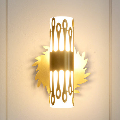 Vivolux | Zylinder Bett Nachttisch Wandlampe Zeitgenössische Metall LED Messing Wandlampenarmatur