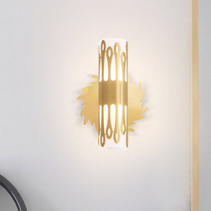 Vivolux | Zylinder Bett Nachttisch Wandlampe Zeitgenössische Metall LED Messing Wandlampenarmatur