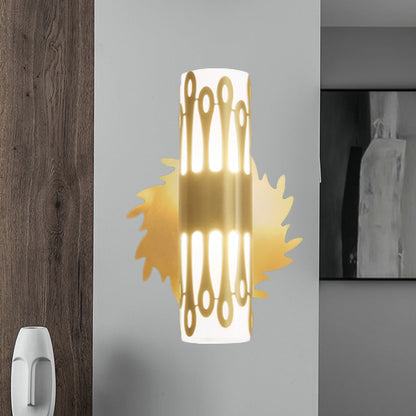 Vivolux | Zylinder Bett Nachttisch Wandlampe Zeitgenössische Metall LED Messing Wandlampenarmatur
