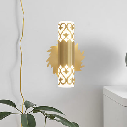 Vivolux | Zylinder Bett Nachttisch Wandlampe Zeitgenössische Metall LED Messing Wandlampenarmatur