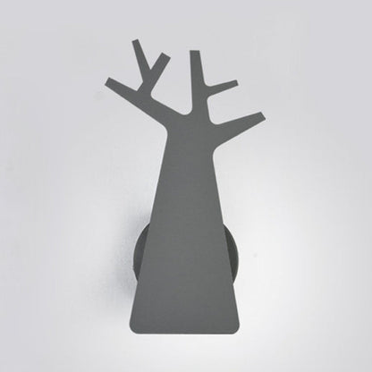 Vivolux | Nordic Tree Silhouette Iron Wandlamp 1 Hoofds als Verlichting Fixture in Groen/Wit/Grijs voor Slaapkamer