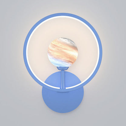 Vivolux | Gradient Glas Globe Wandverlichting Ideeën Moderne LED Wandlamp Fixture met Ringbescherming in Zwart/Roze/Wit