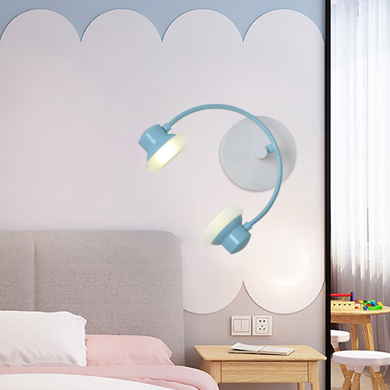 Vivolux | Creatieve Hoofdband Wandlamp Kit Acryl Kinderkamer LED Wandverlichting in Blauw/Roze