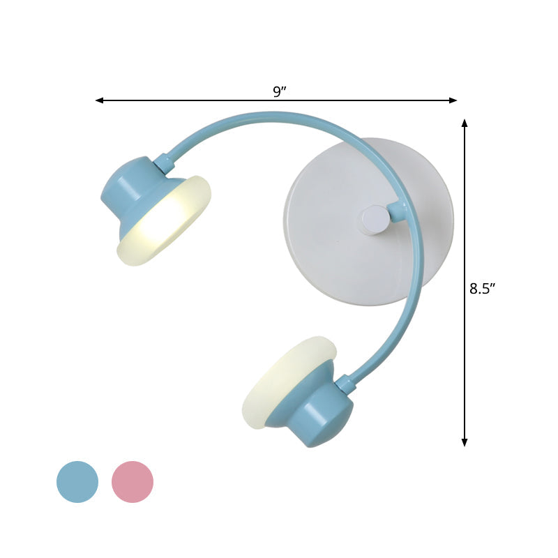 Vivolux | Creatieve Hoofdband Wandlamp Kit Acryl Kinderkamer LED Wandverlichting in Blauw/Roze